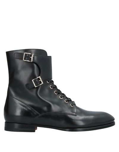 Shop Santoni Woman Ankle Boots Black Size 5 Soft Leather