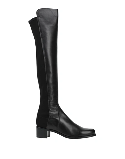 Shop Stuart Weitzman Woman Boot Black Size 5.5 Soft Leather, Textile Fibers