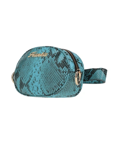 Shop Frankie Morello Woman Belt Bag Turquoise Size - Soft Leather