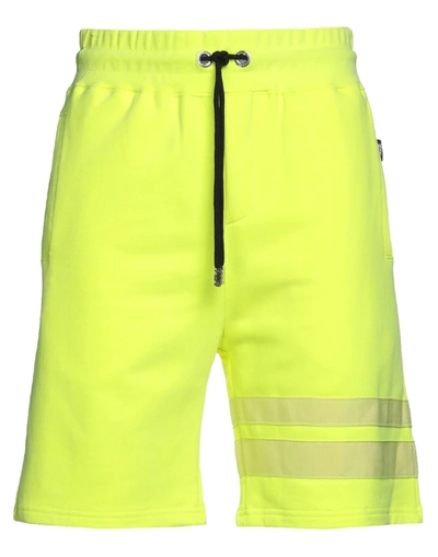 Shop Gcds Man Shorts & Bermuda Shorts Yellow Size S Cotton