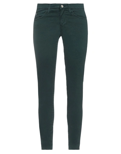 Shop Holiday Jeans Company Woman Pants Dark Green Size 32 Cotton, Elastane