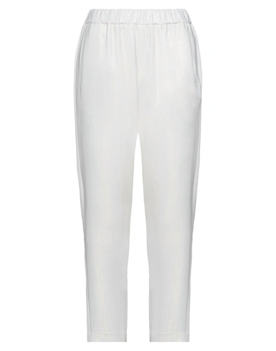 Shop Panicale Woman Pants Ivory Size 8 Viscose, Elastane In White
