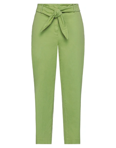 Shop True Royal Woman Pants Light Green Size 6 Cotton, Elastane