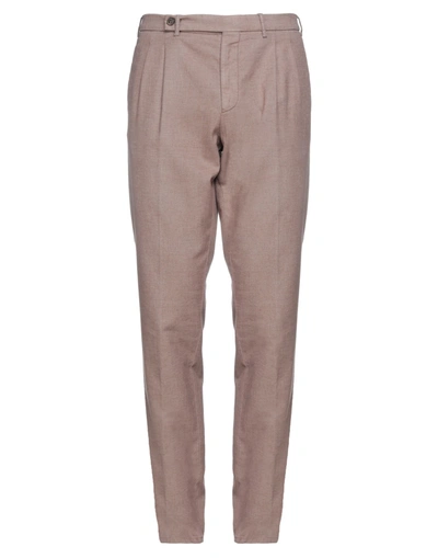 Shop Berwich Man Pants Light Brown Size 30 Cotton, Linen, Polyester, Elastane In Beige
