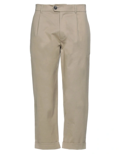 Shop The Silted Company Man Pants Beige Size M Cotton, Elastane