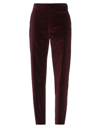 Shop Fendi Pants In Maroon