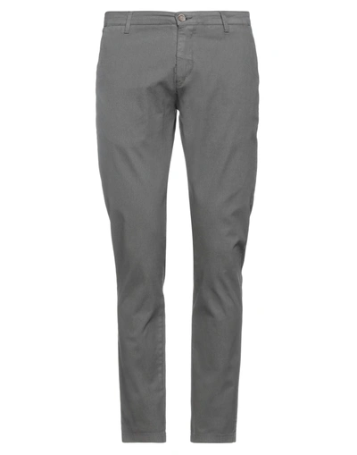 Shop Designers Man Pants Lead Size 30 Cotton, Elastane In Grey