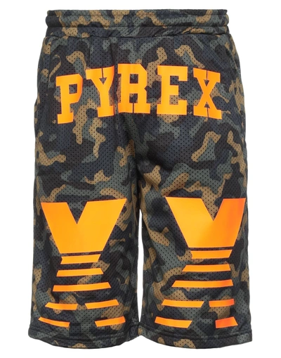 Shop Pyrex Shorts & Bermuda Shorts In Military Green