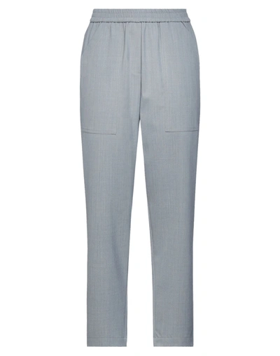 Shop 8pm Woman Pants Grey Size L Polyester, Virgin Wool, Elastane