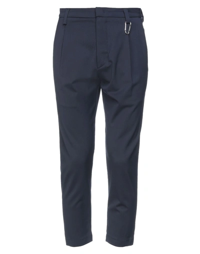 Shop Low Brand Cropped Pants In Dark Blue