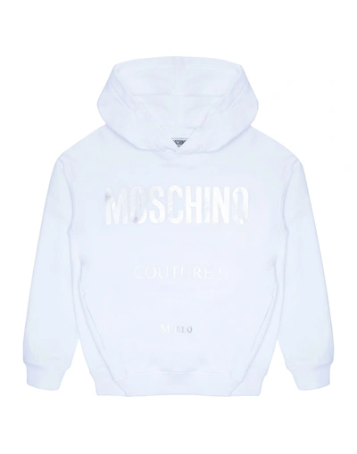 Shop Moschino Teen Sweatshirts In White