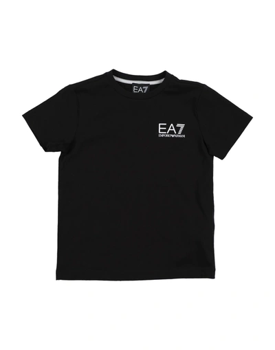 Shop Ea7 Toddler Boy T-shirt Black Size 6 Cotton