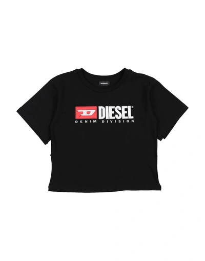 Shop Diesel Toddler Girl T-shirt Black Size 6 Cotton, Polyester