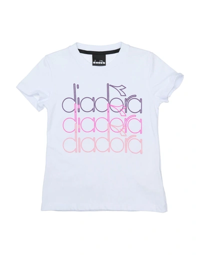 Shop Diadora Toddler Girl T-shirt White Size 4 Cotton