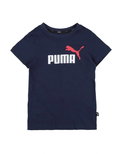 Shop Puma Ess+ 2 Col Logo Tee Toddler Boy T-shirt Midnight Blue Size 6 Cotton