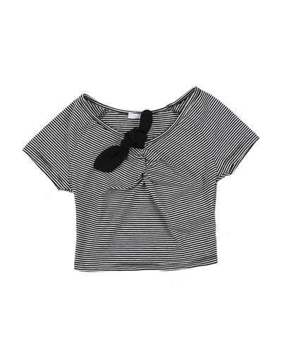 Shop L:ú L:ú By Miss Grant Toddler Girl T-shirt Black Size 4 Cotton, Elastane