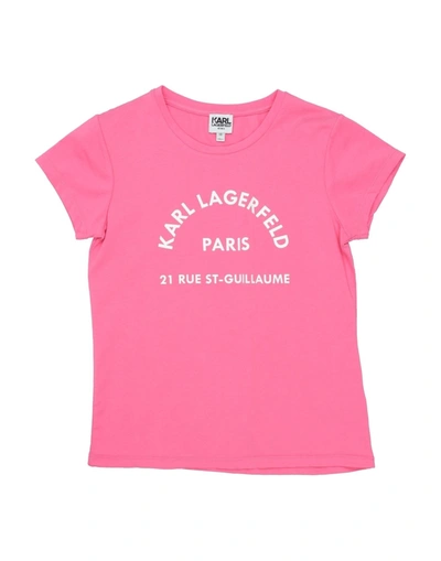 Shop Karl Lagerfeld T-shirts In Pink