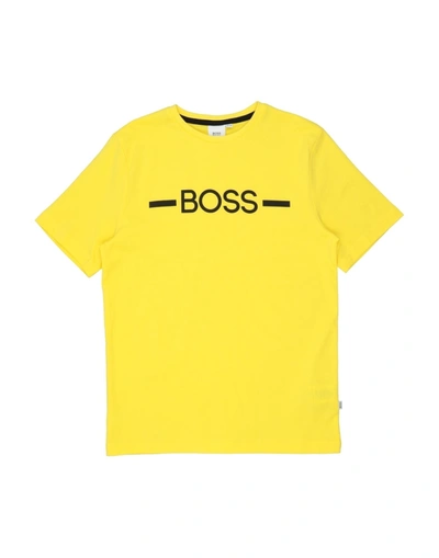 Hugo Boss Kids' T-shirts In Yellow | ModeSens