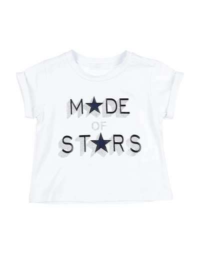 Shop Fun & Fun Toddler Girl T-shirt White Size 5 Cotton, Elastane