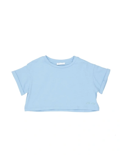 Shop L:ú L:ú By Miss Grant Toddler Girl T-shirt Sky Blue Size 7 Cotton, Elastane