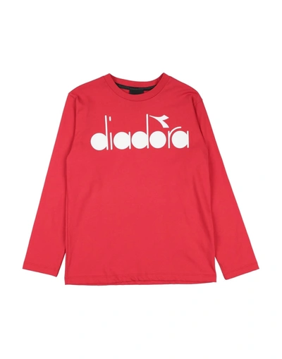 Shop Diadora T-shirts In Red