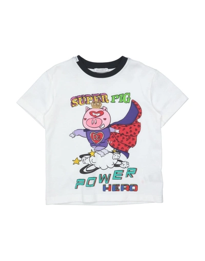 Shop Dolce & Gabbana Toddler Boy T-shirt White Size 7 Cotton