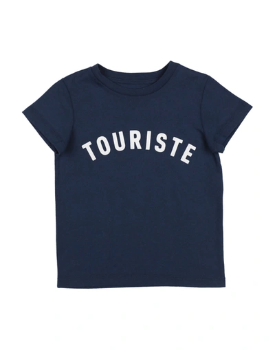 Shop Touriste Toddler Girl T-shirt Midnight Blue Size 3 Cotton