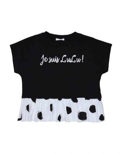 Shop L:ú L:ú By Miss Grant Toddler Girl T-shirt Black Size 7 Cotton, Elastane