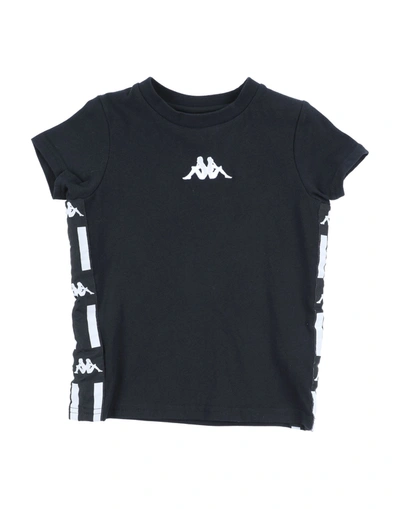 Shop Kappa Toddler Boy T-shirt Black Size 5 Cotton