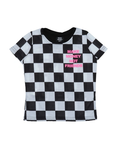 Shop Make Money Not Friends Toddler Girl T-shirt Black Size 6 Polyester, Cotton, Elastane