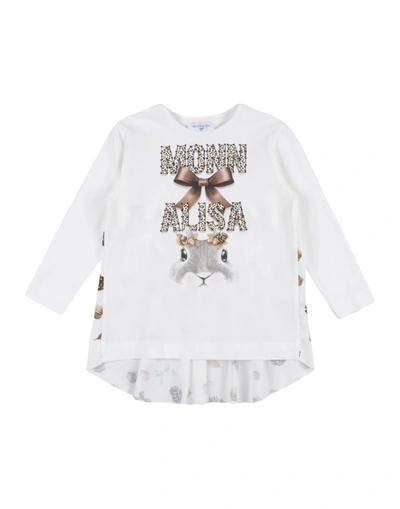 Shop Monnalisa Toddler Girl T-shirt White Size 4 Cotton, Elastane