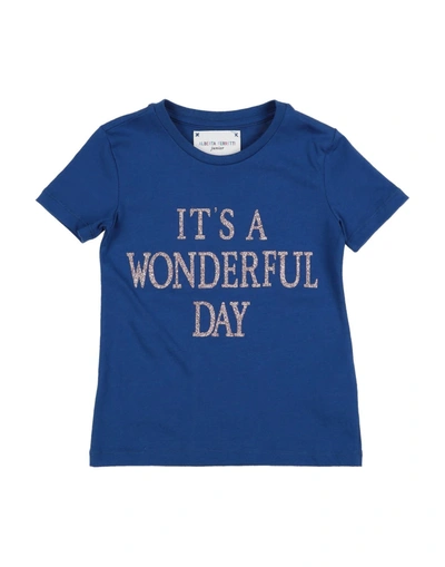 Shop Alberta Ferretti Toddler Girl T-shirt Blue Size 4 Cotton