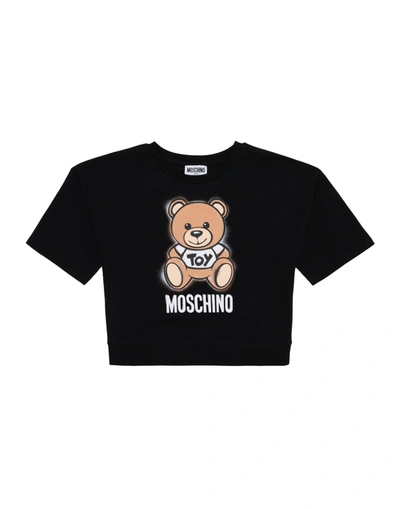 Shop Moschino Teen T-shirts In Black