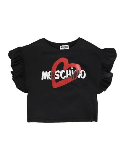 Shop Moschino Teen T-shirts In Black
