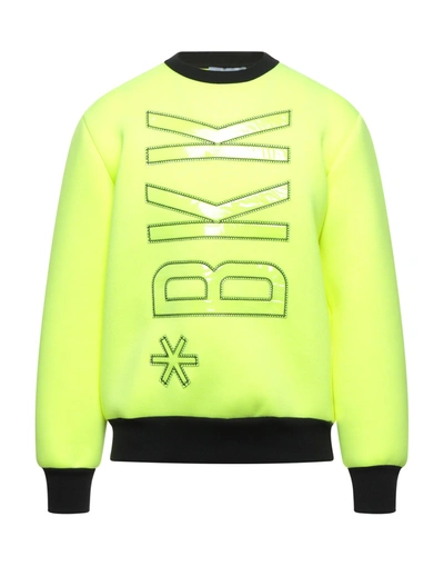 Shop Bikkembergs Sweatshirts In Acid Green