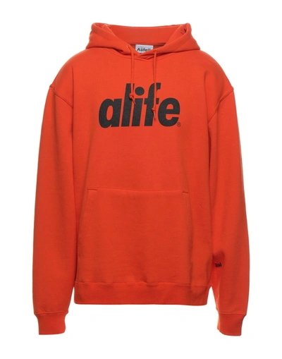 Shop Alife Man Sweatshirt Orange Size M Cotton