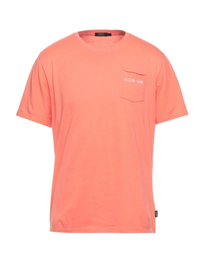 Shop Liu •jo Man T-shirts In Coral