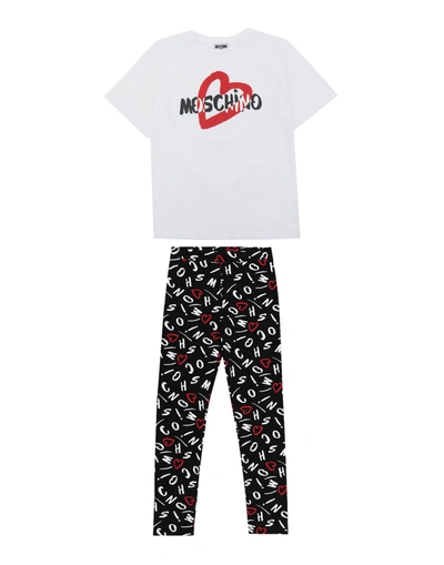 Shop Moschino Teen Pants Sets In White