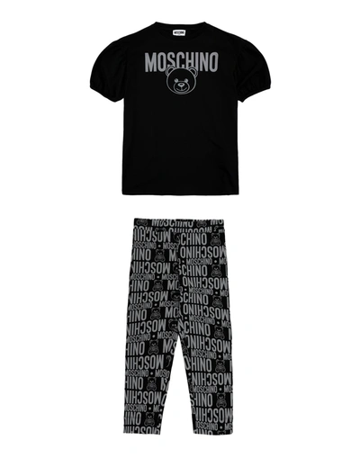 Shop Moschino Teen Pants Sets In Black