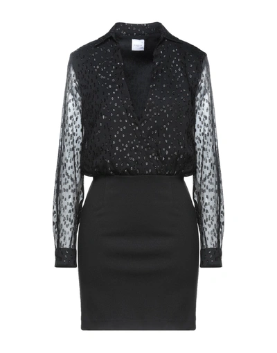 Shop Gaelle Paris Gaëlle Paris Woman Mini Dress Black Size 8 Polyester, Viscose, Elastane