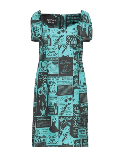 Shop Boutique Moschino Woman Midi Dress Turquoise Size 6 Polyester, Elastane In Blue
