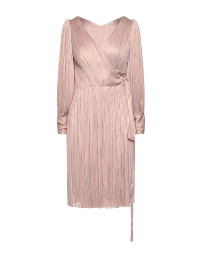Shop Maria Lucia Hohan Midi Dresses In Blush