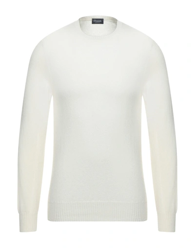 Shop Drumohr Man Sweater Ivory Size 46 Cashmere In White