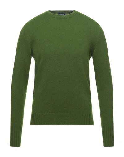 Shop Drumohr Man Sweater Green Size 36 Wool, Polyamide, Cotton