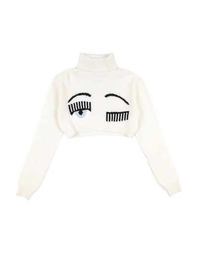 Chiara Ferragni Turtlenecks In Ivory