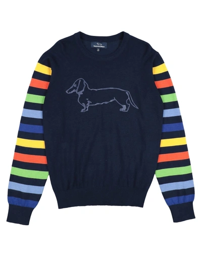 Shop Harmont & Blaine Sweaters In Dark Blue