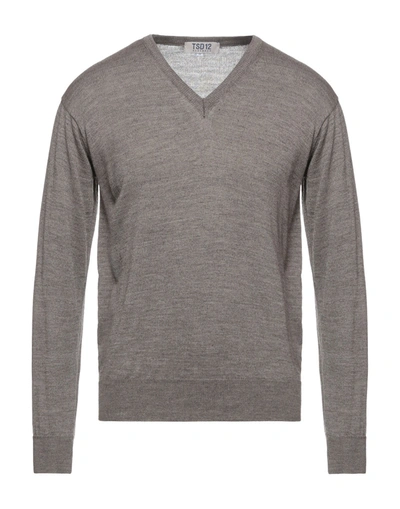 Shop Tsd12 Man Sweater Khaki Size 3xl Merino Wool, Acrylic In Beige