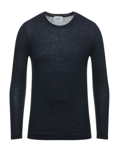Shop Dondup Man Sweater Midnight Blue Size L Viscose, Wool