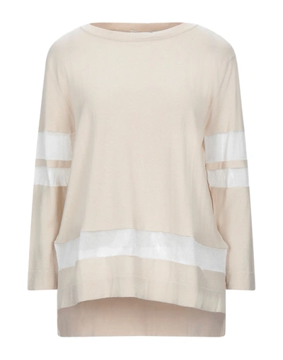 Shop Snobby Sheep Woman Sweater Beige Size 8 Silk, Cotton, Viscose, Polyester