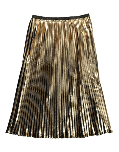 Shop Patrizia Pepe Skirts In Gold